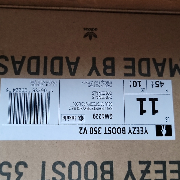 2021 Yeezy 350 V2-Beluga Stripe/Grey_sz11 (**for sz 10...